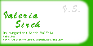 valeria sirch business card