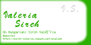 valeria sirch business card